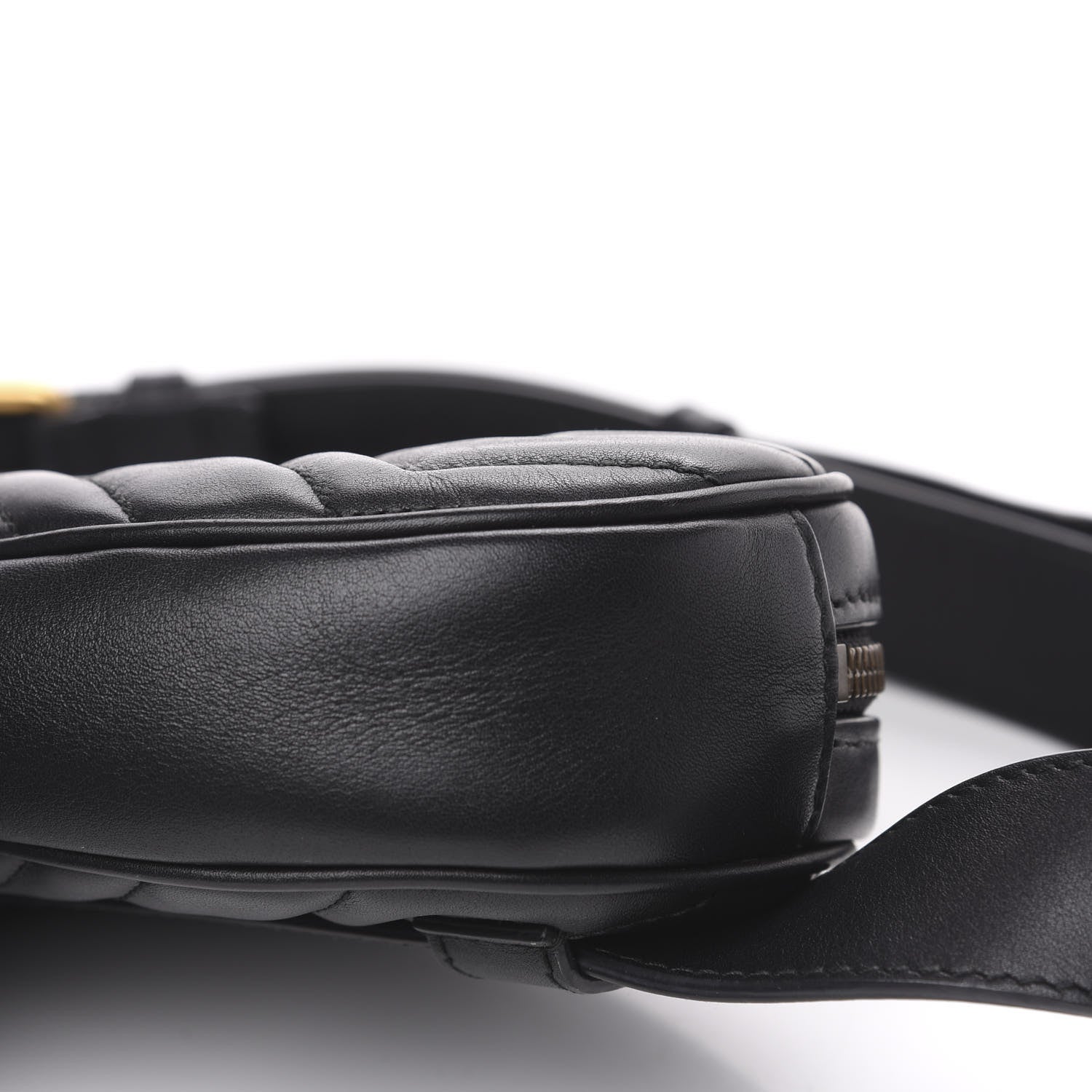 Gucci Calfskin Matelasse GG Marmont Belt Bag 105 42 Black 11 of 12