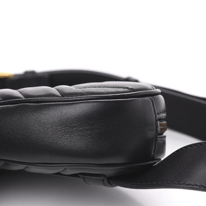 Gucci Calfskin Matelasse GG Marmont Belt Bag 105 42 Black 11 of 12