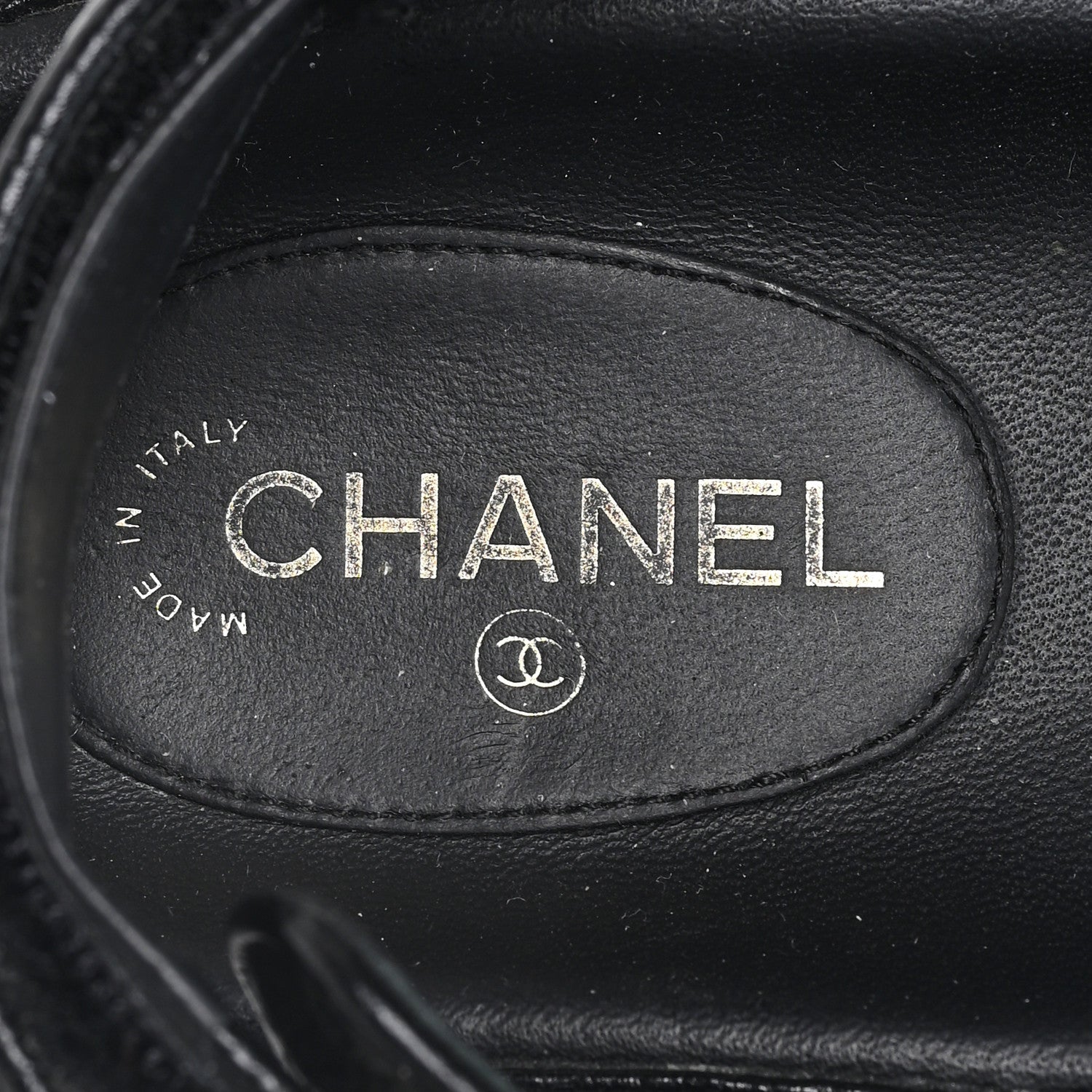 Chanel Grained Calfskin Velcro Dad Sandals 37 Black 8 of 10