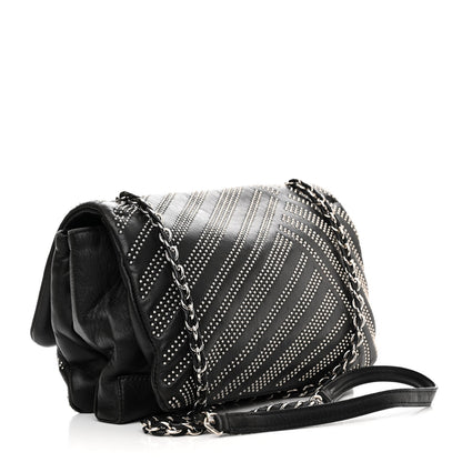 Salvatore Ferragamo Calfskin Studded Gelly Bag Black 3 of 9