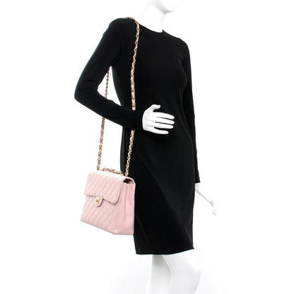 Chanel Caviar Jumbo Single Flap Pink 2 of 12