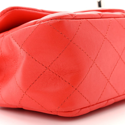 Chanel Lambskin Quilted Mini Rectangular Flap Red 9 of 12