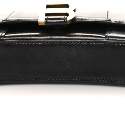 Balenciaga Shiny Box Calfskin Hourglass Chain Bag Black 10 of 12