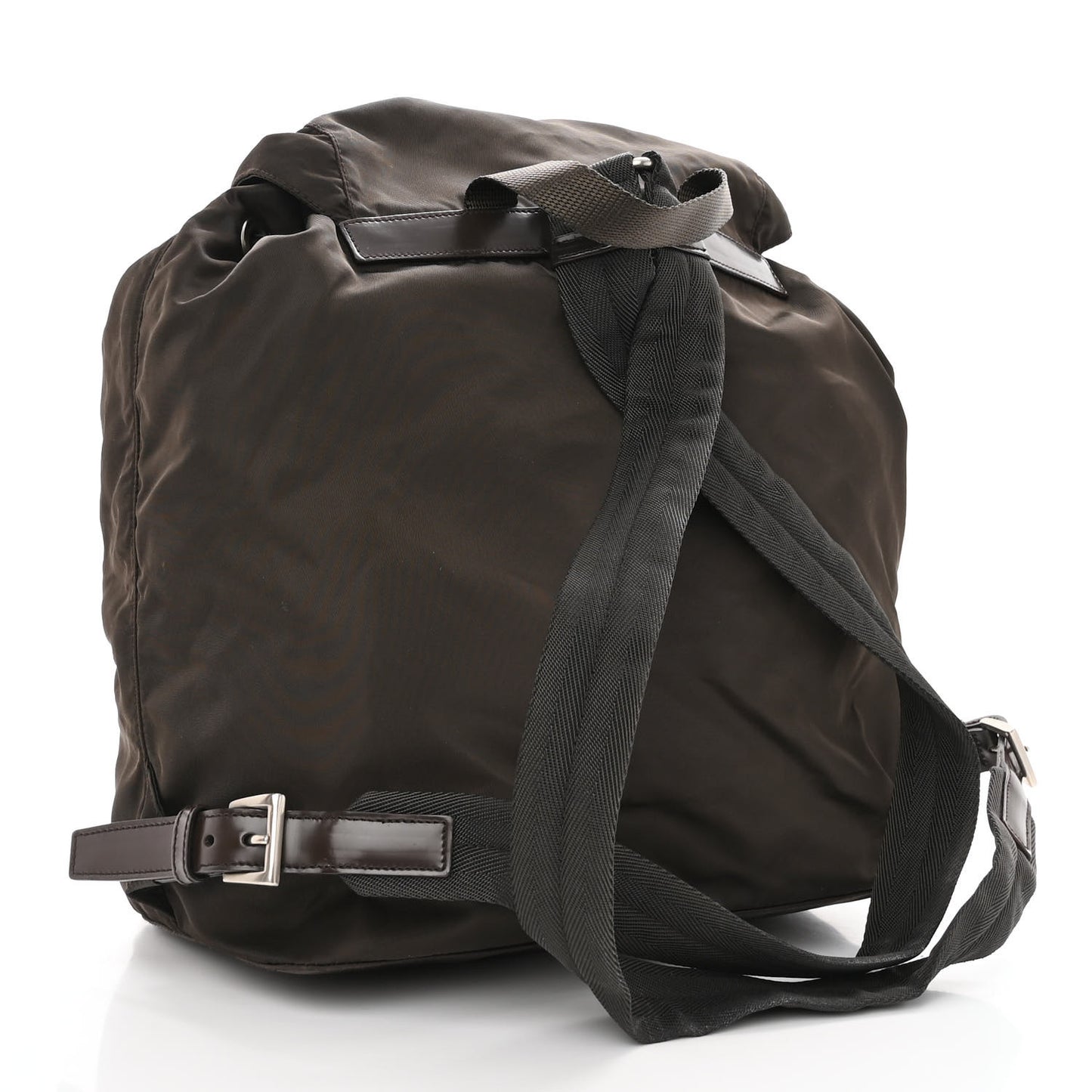 Nylon Vela Medium Backpack Dark Brown