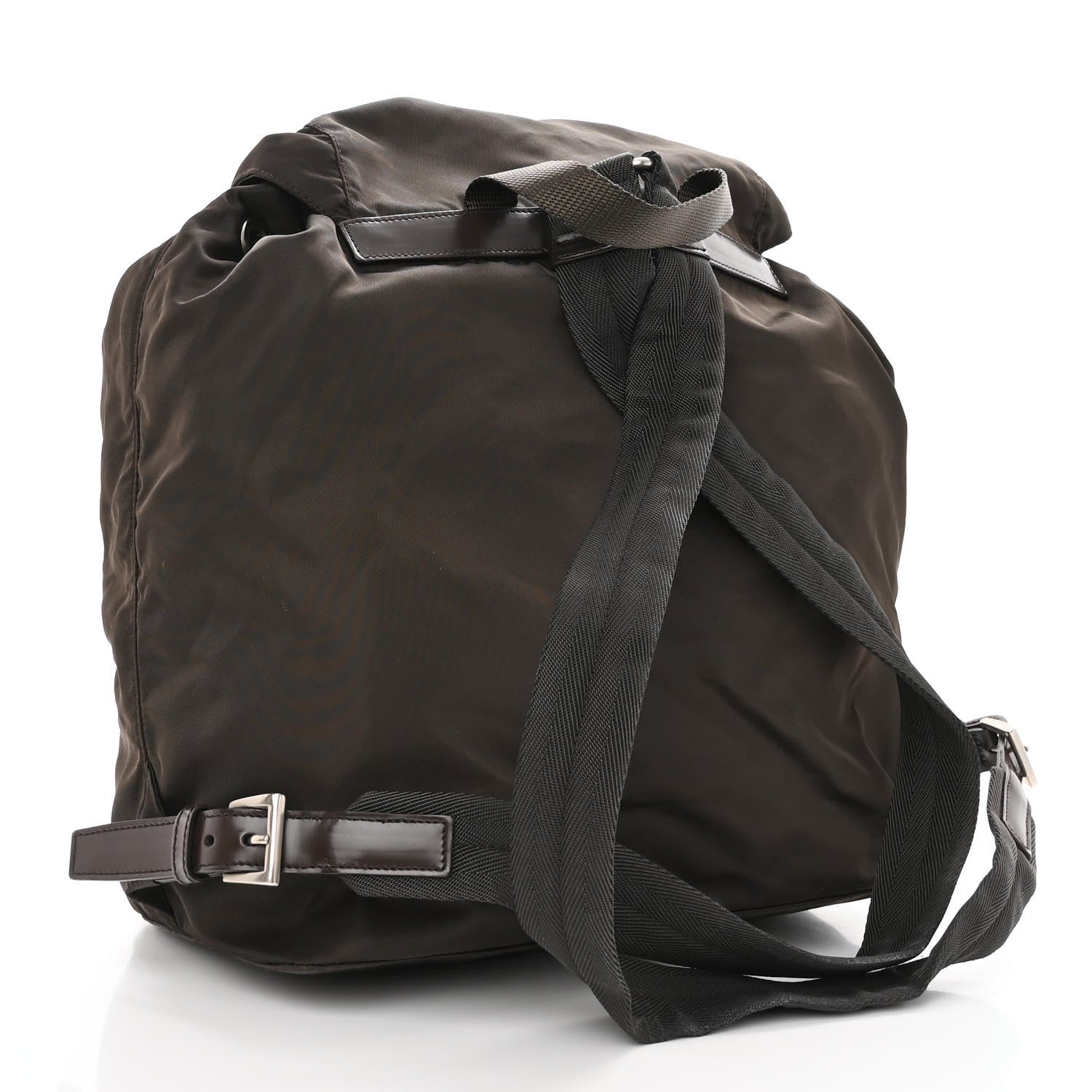 Prada Nylon Vela Medium Backpack Dark Brown 3 of 9