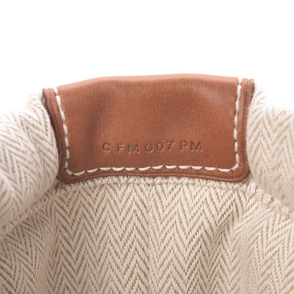 Hermes Canvas Barenia Fourbi 20 PM Pouch Naturel Fauve 7 of 8