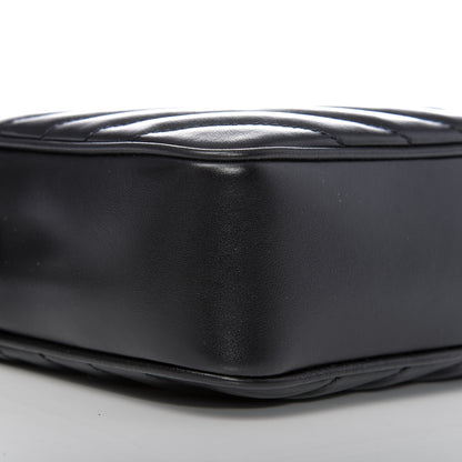 Saint Laurent Calfskin Matelasse Monogram Lou Camera Bag Black 7 of 9