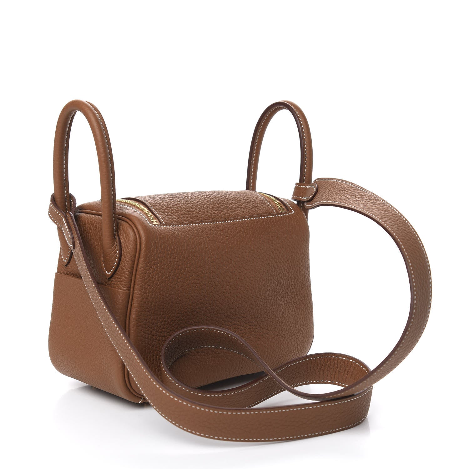 Hermes Taurillon Clemence Mini Lindy 20 Gold 3 of 11