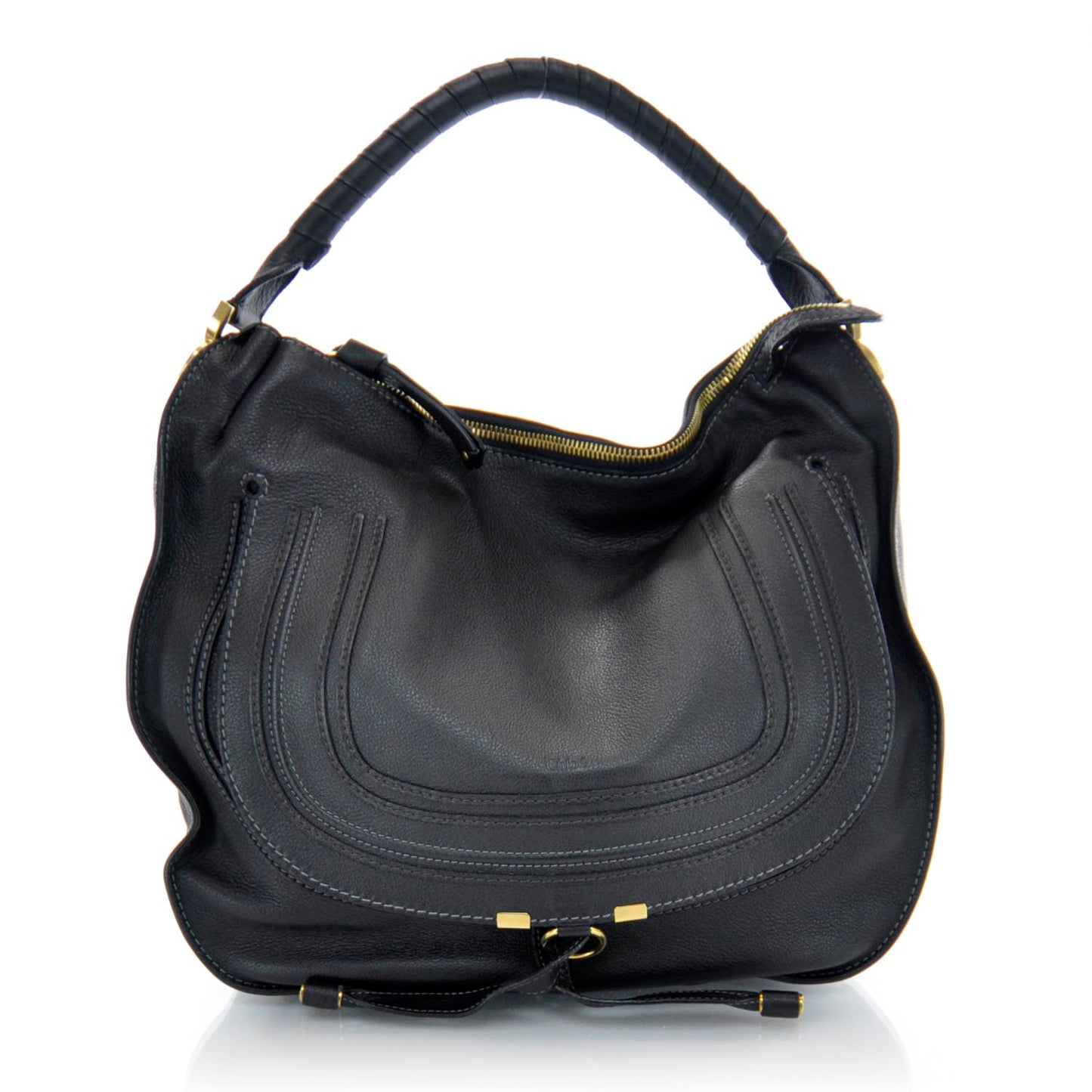 Leather Marcie Hobo Black