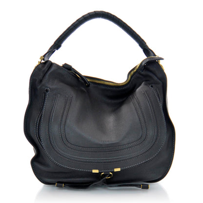 Chloe Leather Marcie Hobo Black 1 of 7