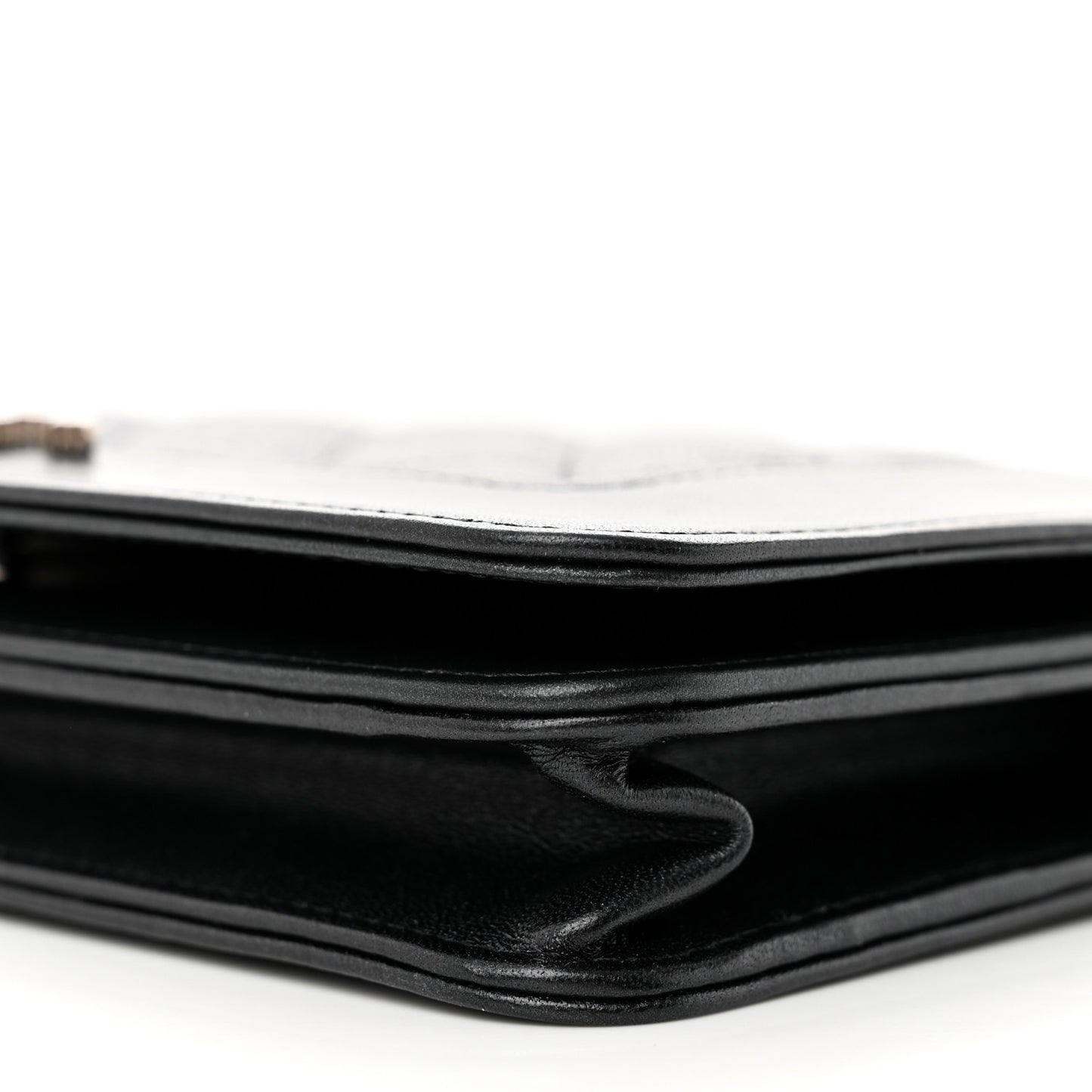 Caviar Quilted Vintage Mademoiselle Wallet On Chain WOC Black