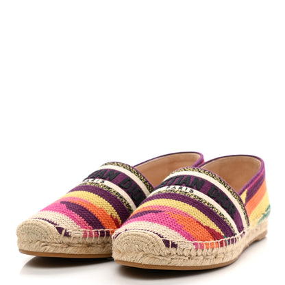 Christian Dior Cotton Embroidered Patchwork Granville Espadrille 41 Multicolor 3 of 8