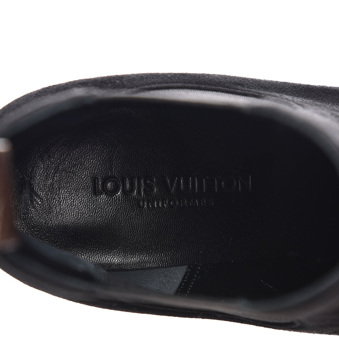 Suede Monogram Uniformes Cap Toe Chelsea 75mm Ankle Boots 37.5 Black