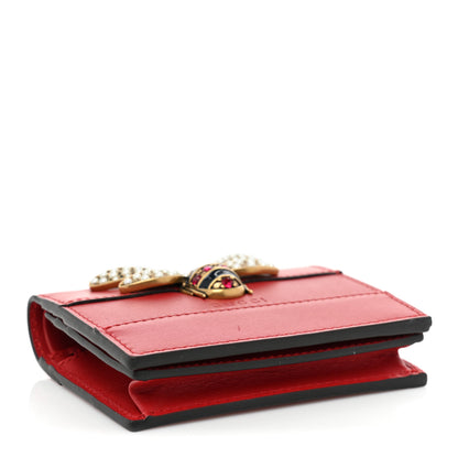 Gucci Calfskin Queen Margaret Card Case Wallet Red 4 of 9