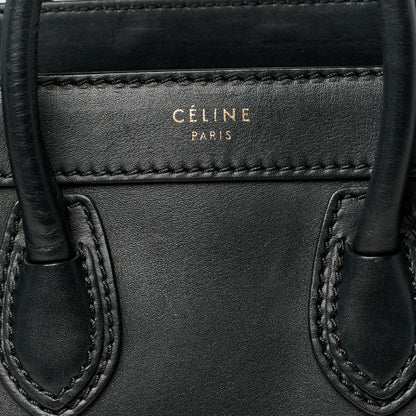 Celine Smooth Calfskin Nano Luggage Black 8 of 11