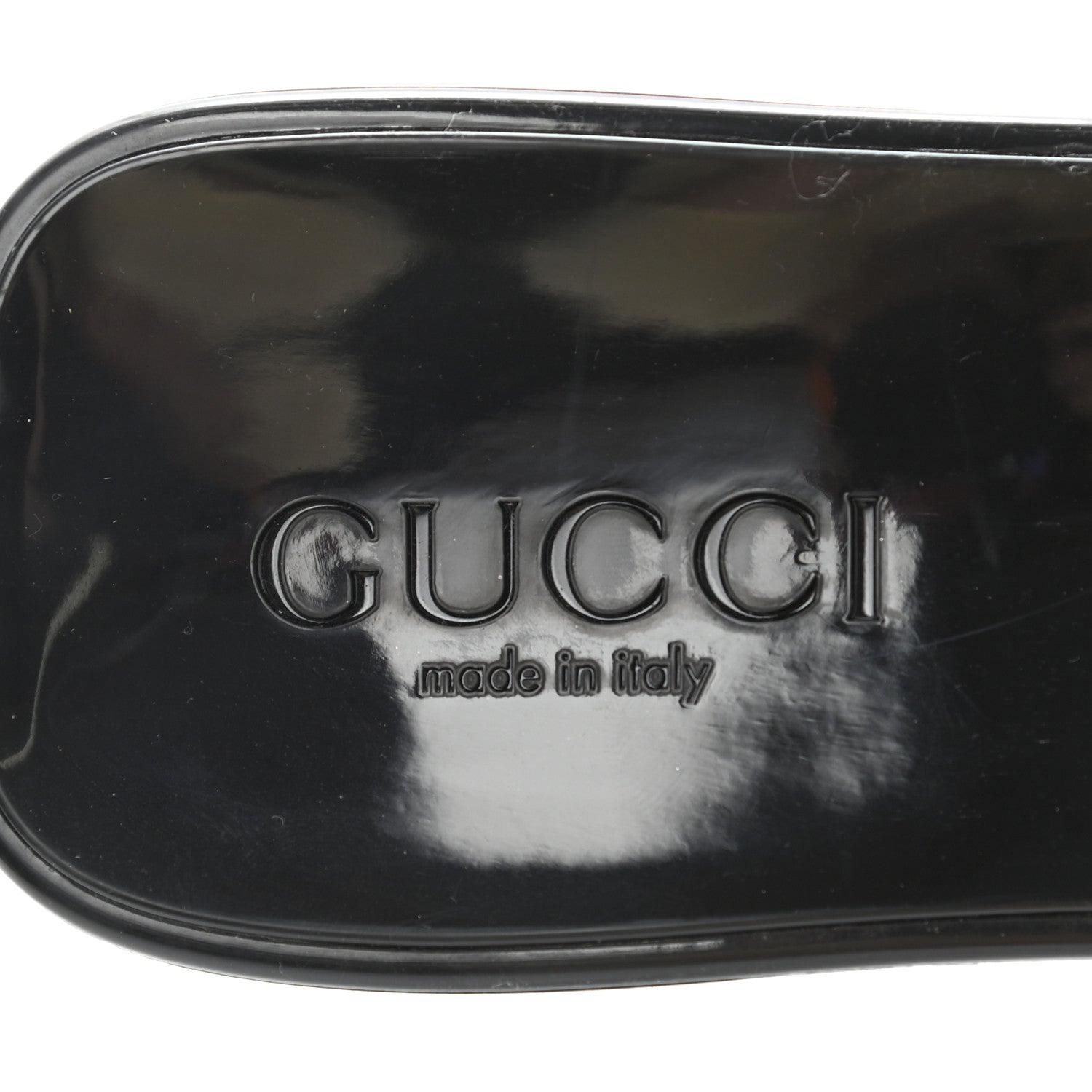 Gucci Rubber Gucci Logo Womens Platform 20/60mm Slide Sandals 37 Black 8 of 13