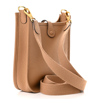 Hermes Taurillon Clemence Amazone Evelyne TPM Chai 3 of 10