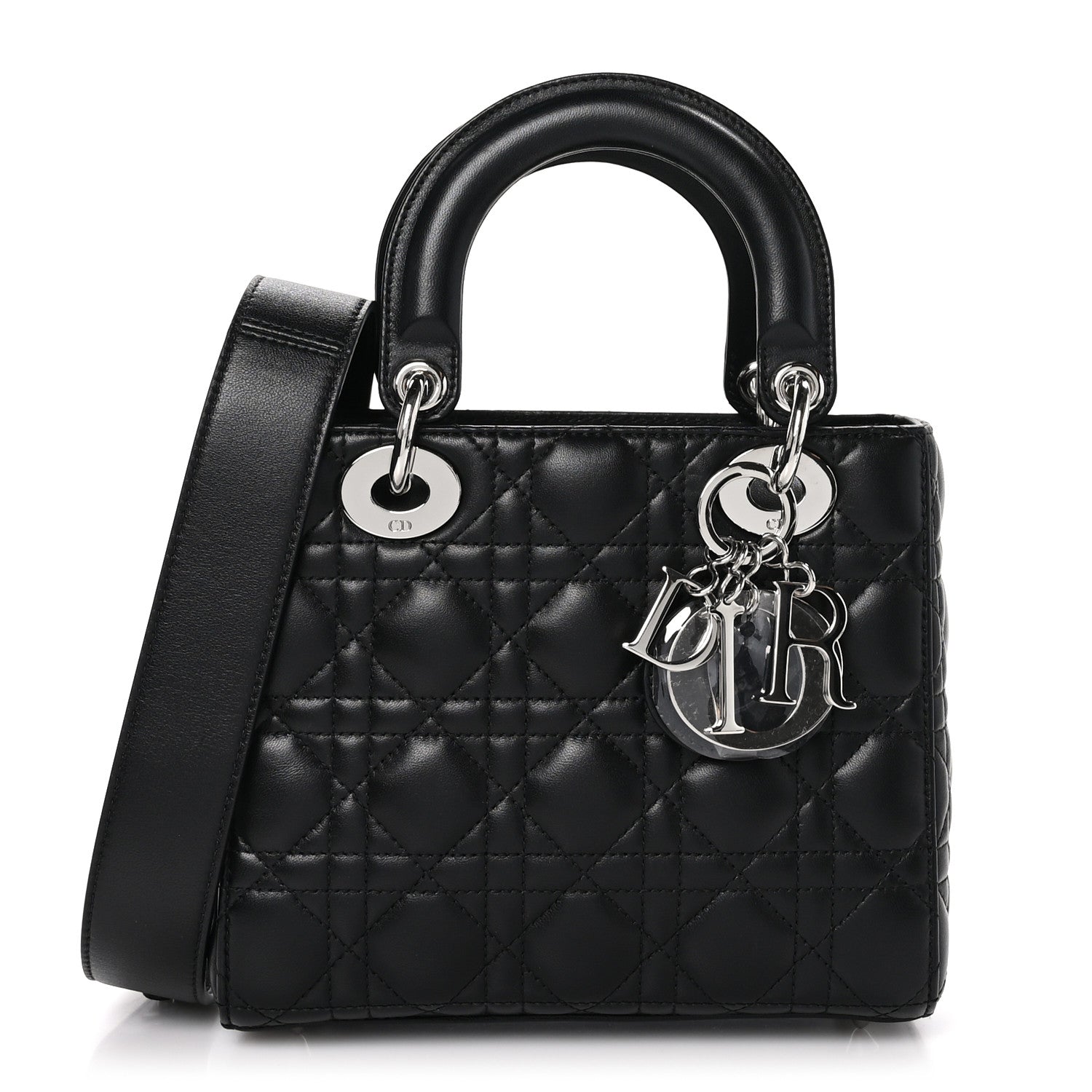 Christian Dior Lambskin Cannage Small My ABCDior Lady Dior Black 1 of 10