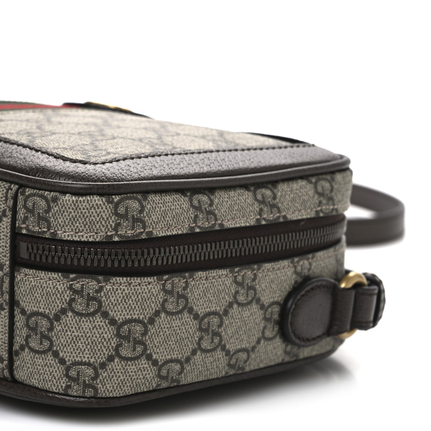 Gucci GG Supreme Monogram Web Small Ophidia Top Handle Shoulder Bag Brown 10 of 10