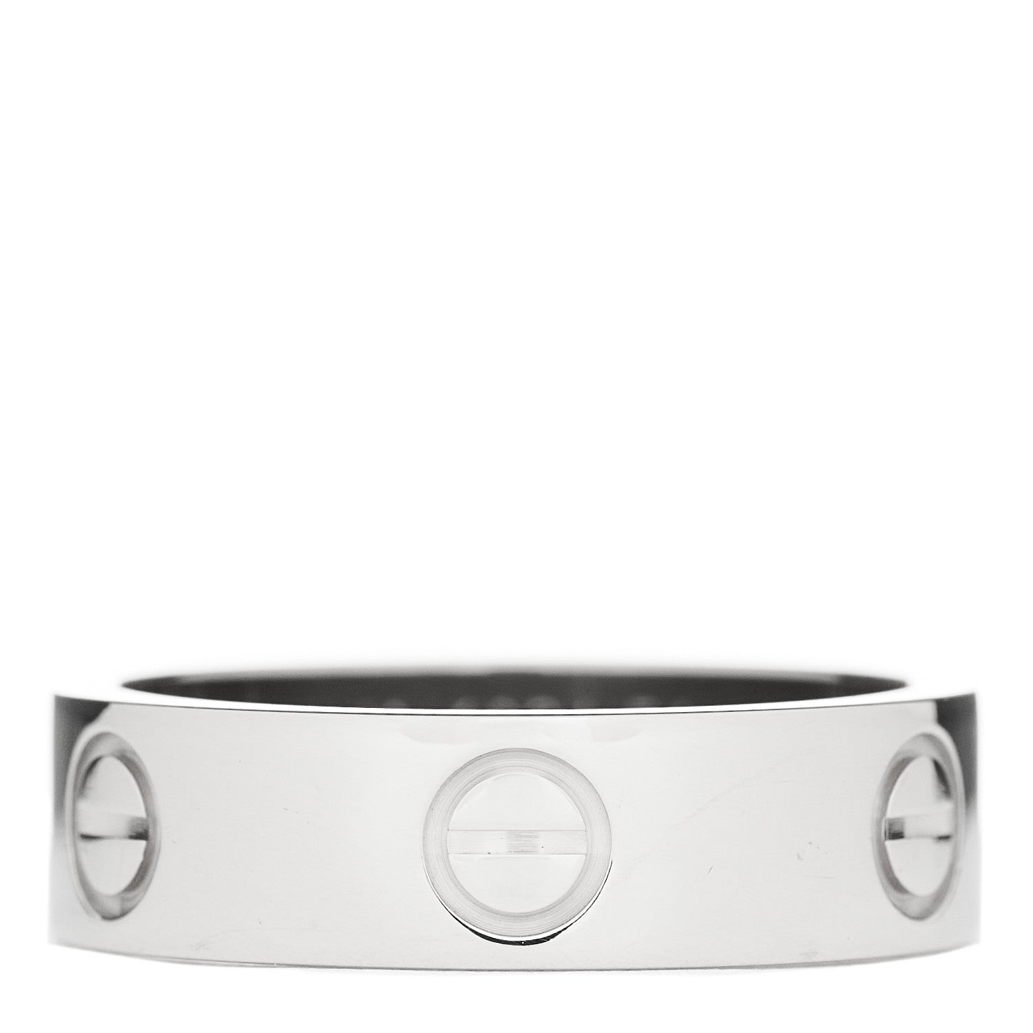 Cartier 18K White Gold 5.5mm LOVE Ring 54 6.75 1 of 5