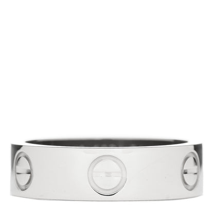Cartier 18K White Gold 5.5mm LOVE Ring 54 6.75 1 of 5