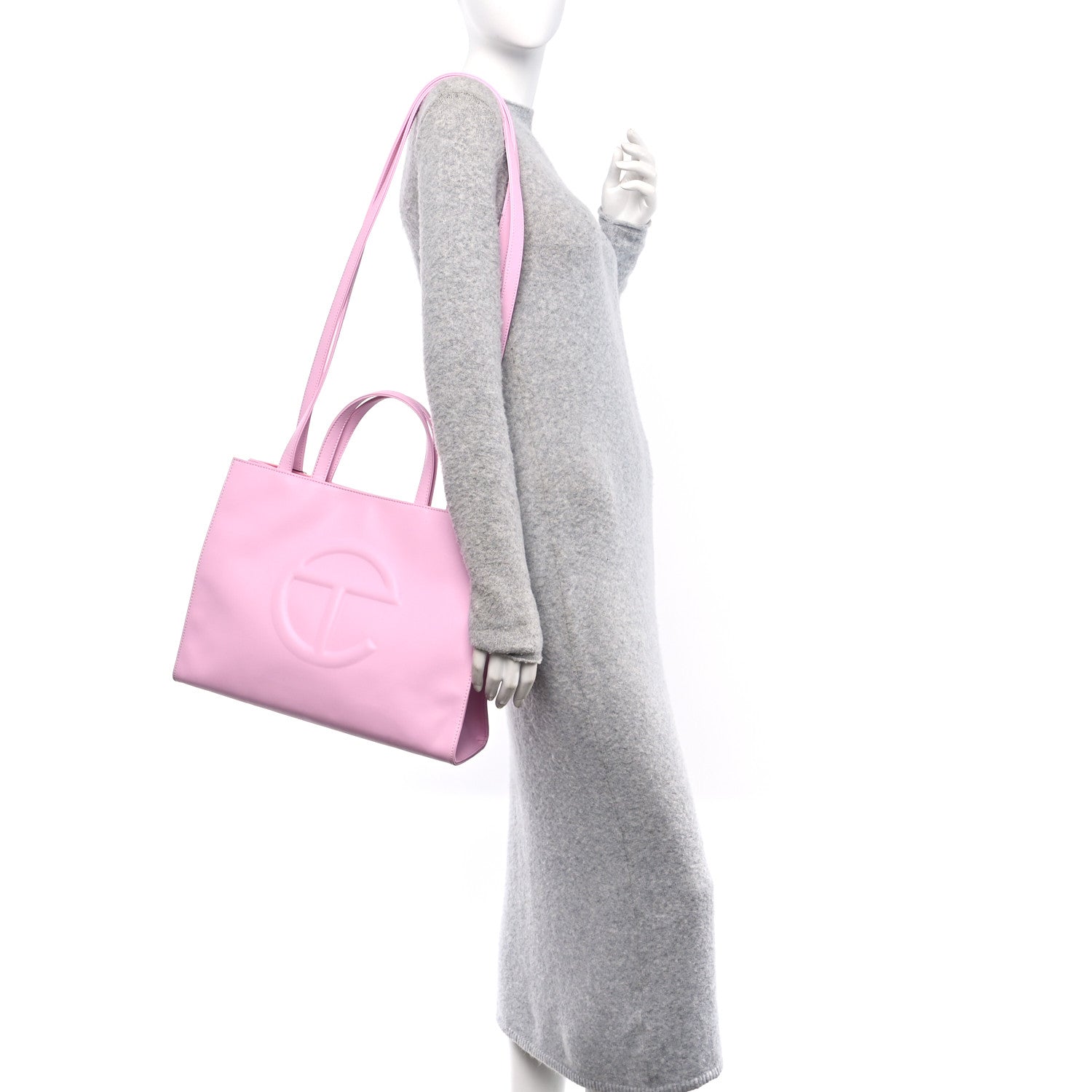 Telfar Vegan Leather Medium Shopping Bag Bubblegum 2 of 9