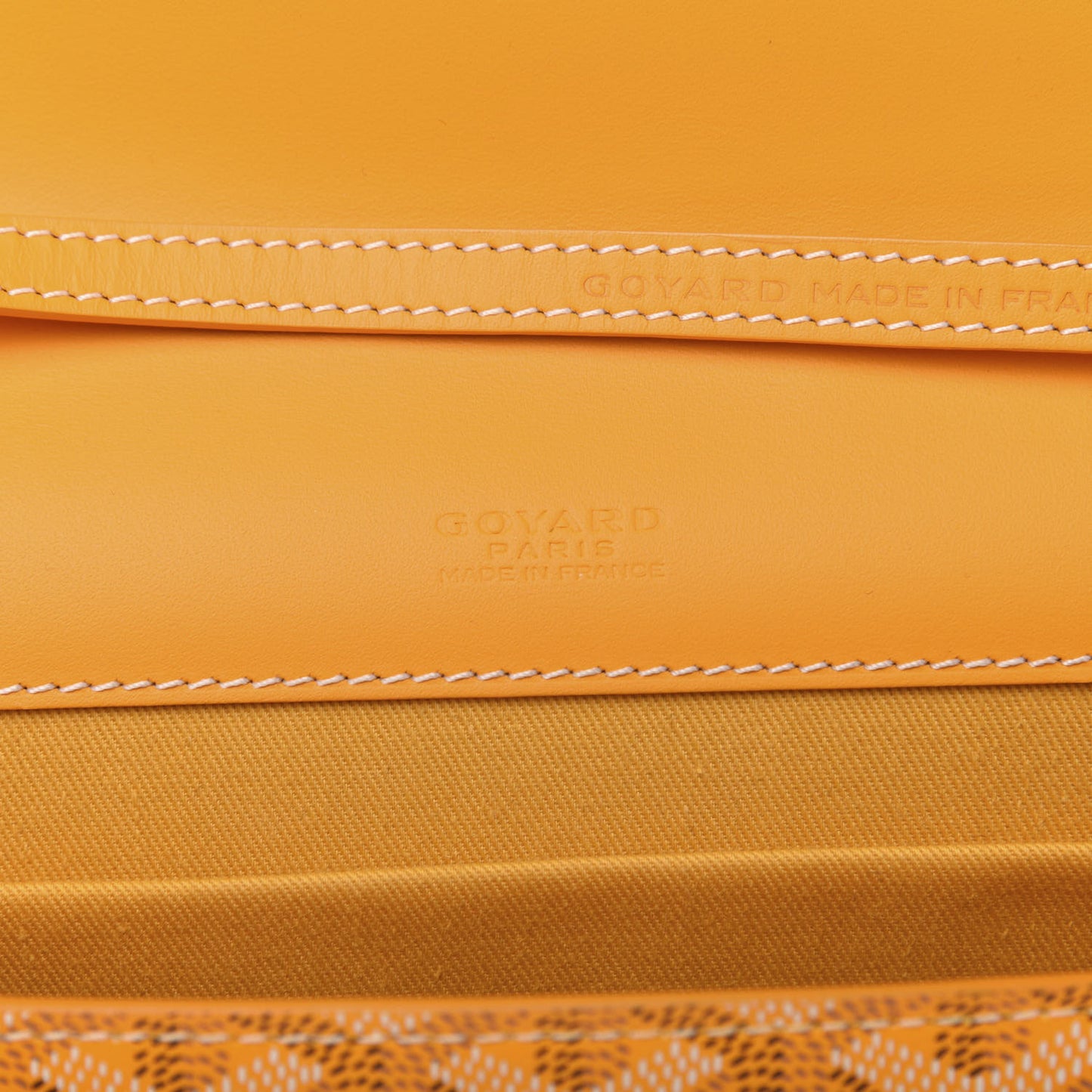 Goyardine Monte Carlo Bois Clutch With Strap Yellow