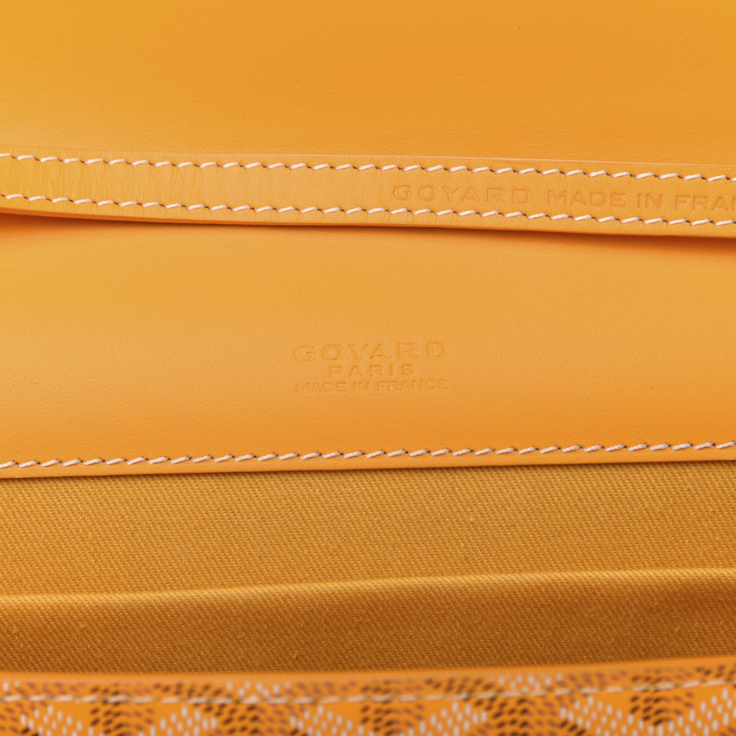 Goyard Goyardine Monte Carlo Bois Clutch With Strap Yellow 8 of 11