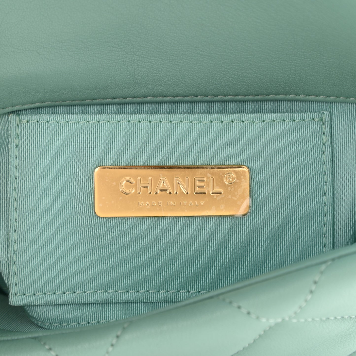 Lambskin Quilted Chanel 19 Waist Bag Light Blue