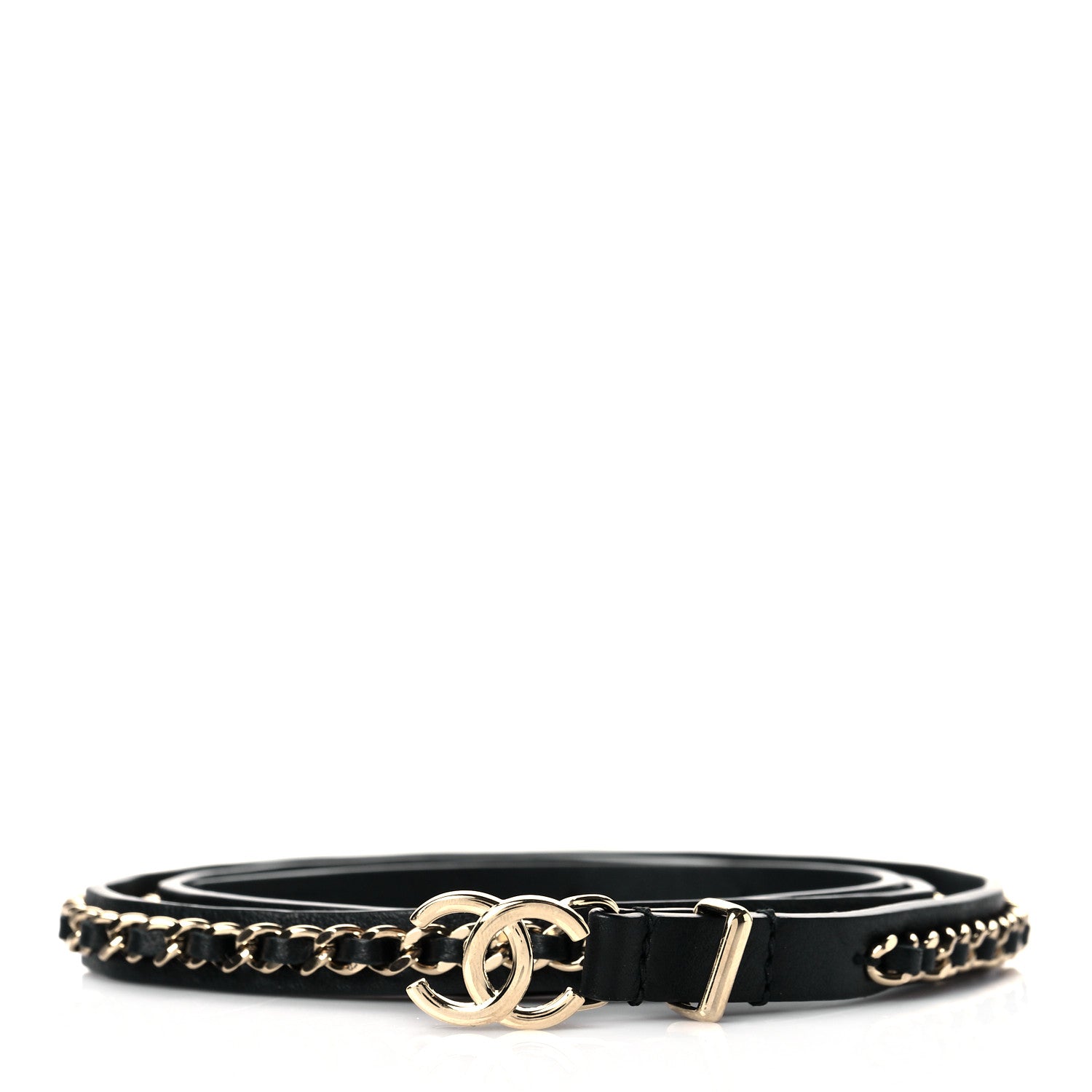 Chanel Calfskin Metal CC Chain Belt 80 32 Black 1 of 8
