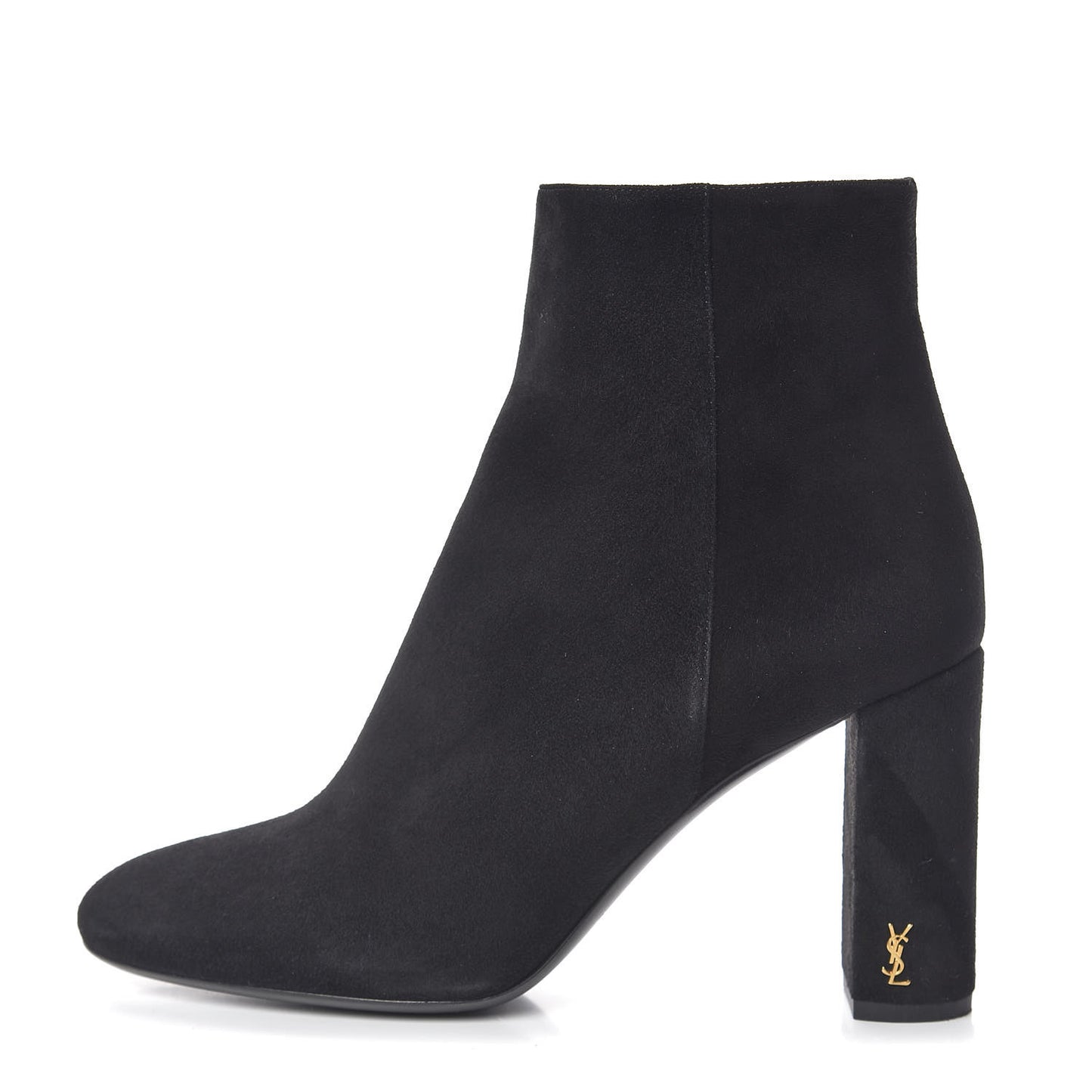 Suede Loulou Ankle 95 Zip Boot 38.5 Black