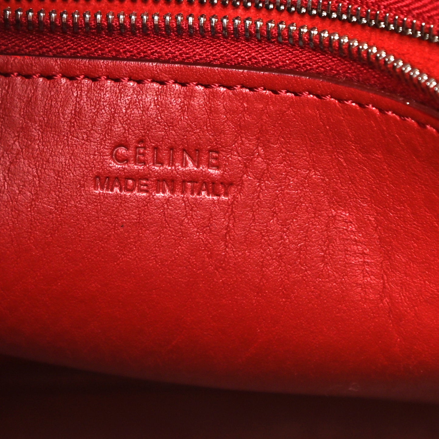 Suede Calfskin Sangle Bucket Bag Red