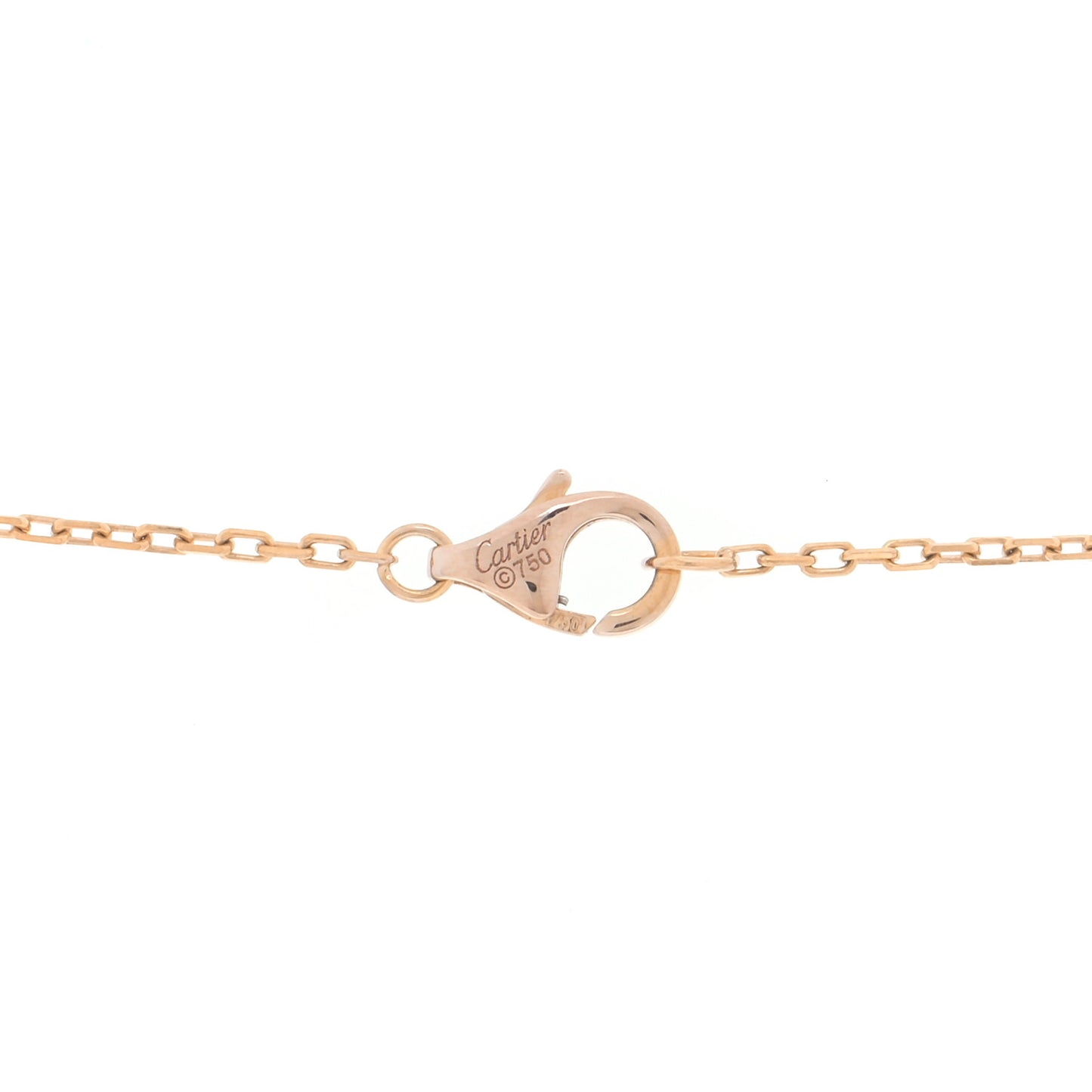 18K Pink Gold Diamond Trinity Pendant Necklace