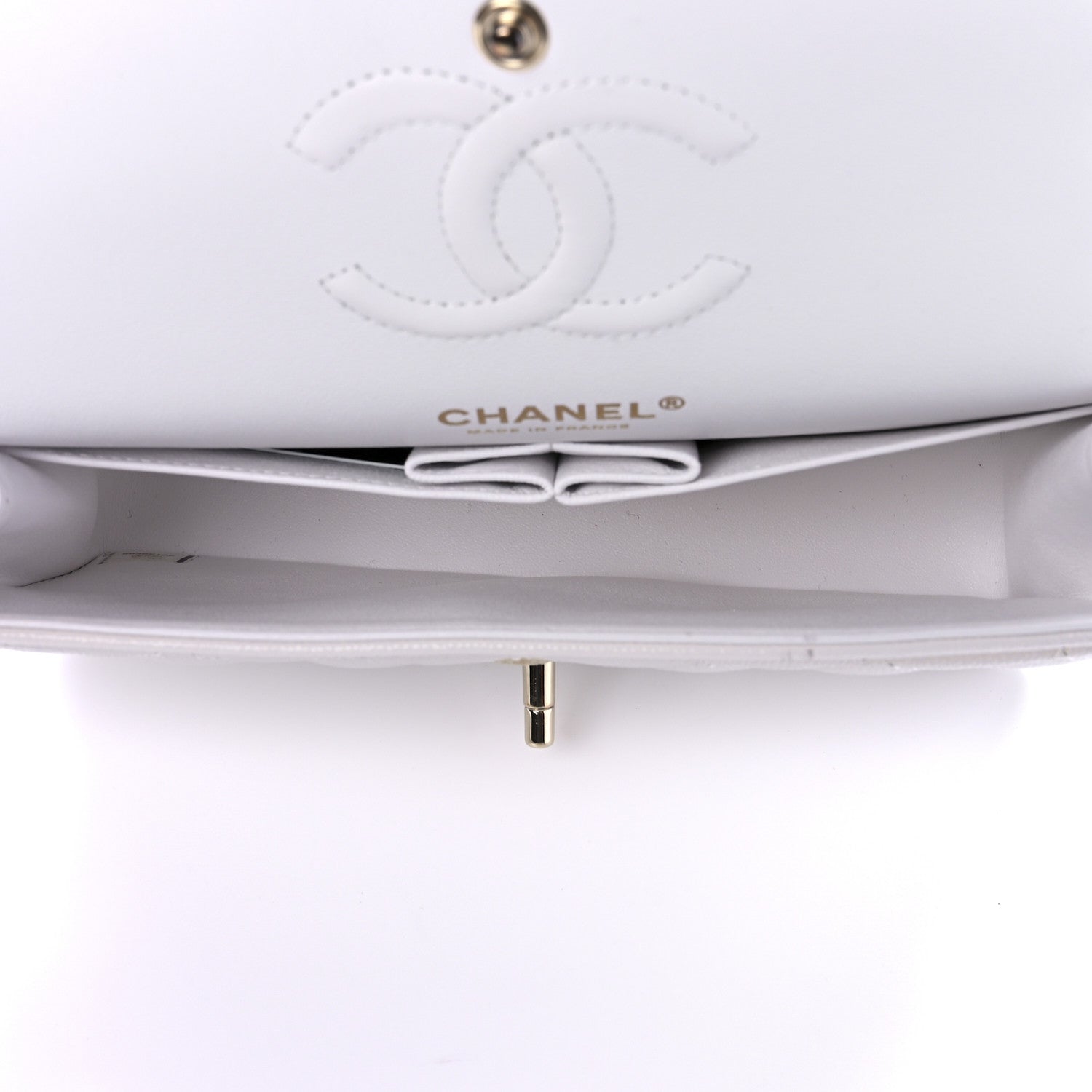 Chanel Caviar Quilted Small Double Flap White 5 of 11