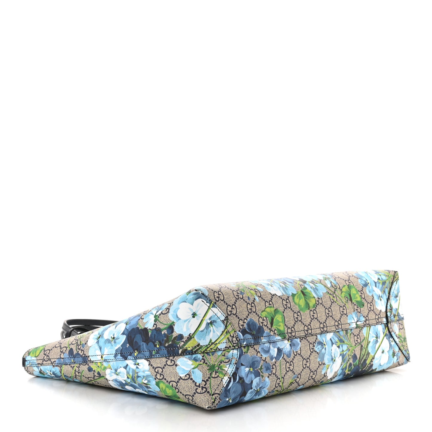 GG Supreme Monogram Blooms Medium Reversible Tote Beige Blue Navy
