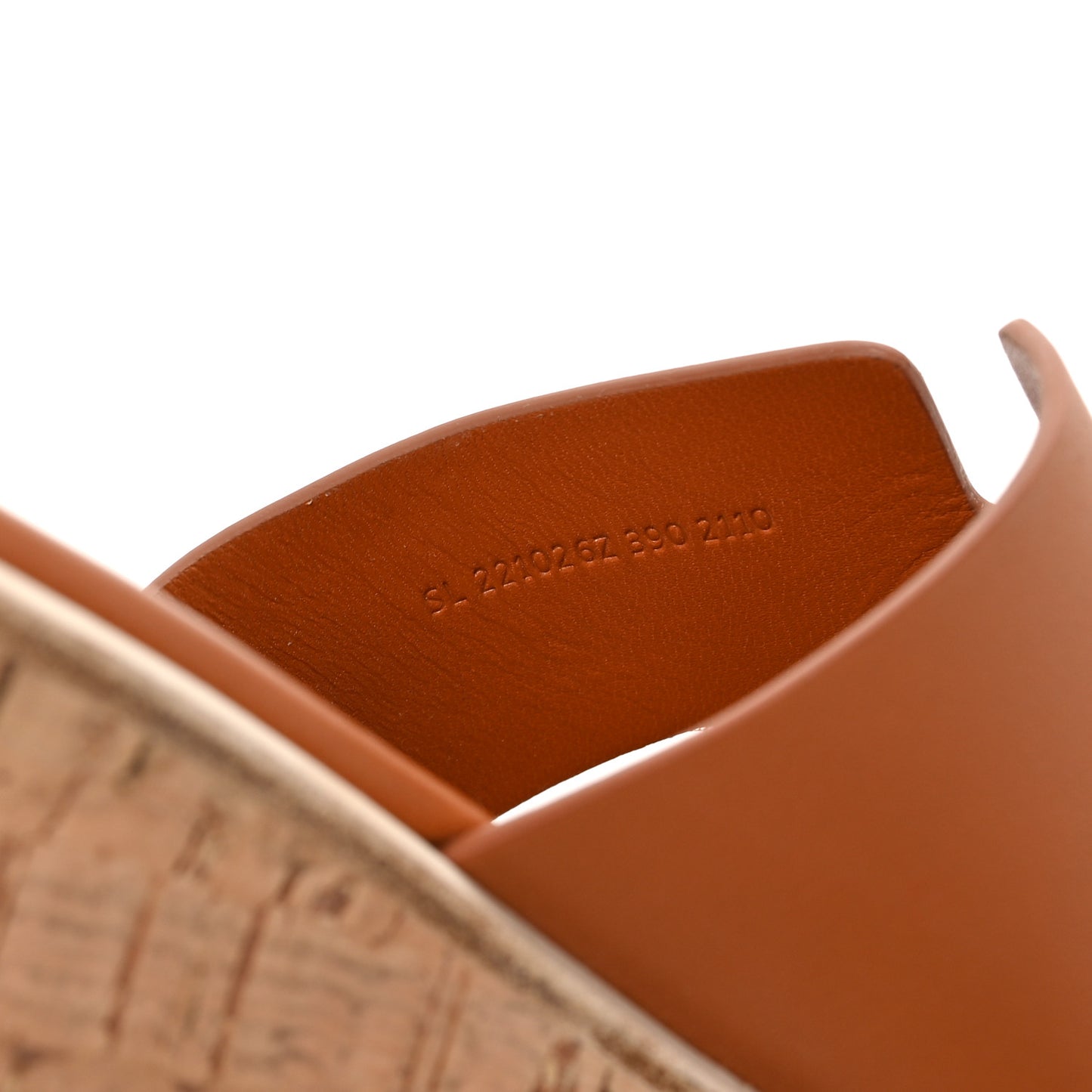 Calfskin Cork Eze 30 Sandals 39 Marron Glaise