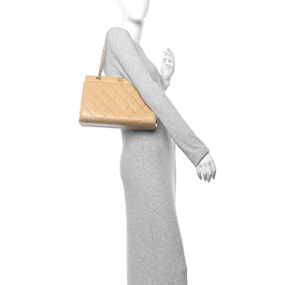 Chanel Lambskin Quilted CC Shoulder Bag Beige 2 of 14