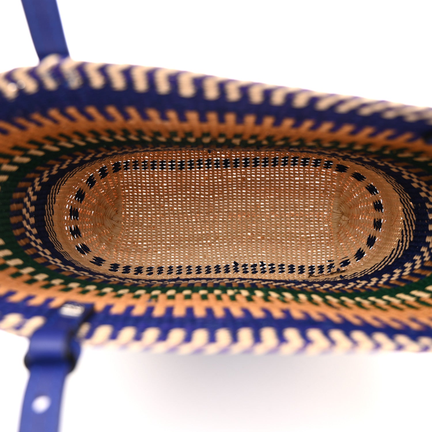Loewe Raffia Small Square Basket Tote Bag Blue Multicolor 5 of 9