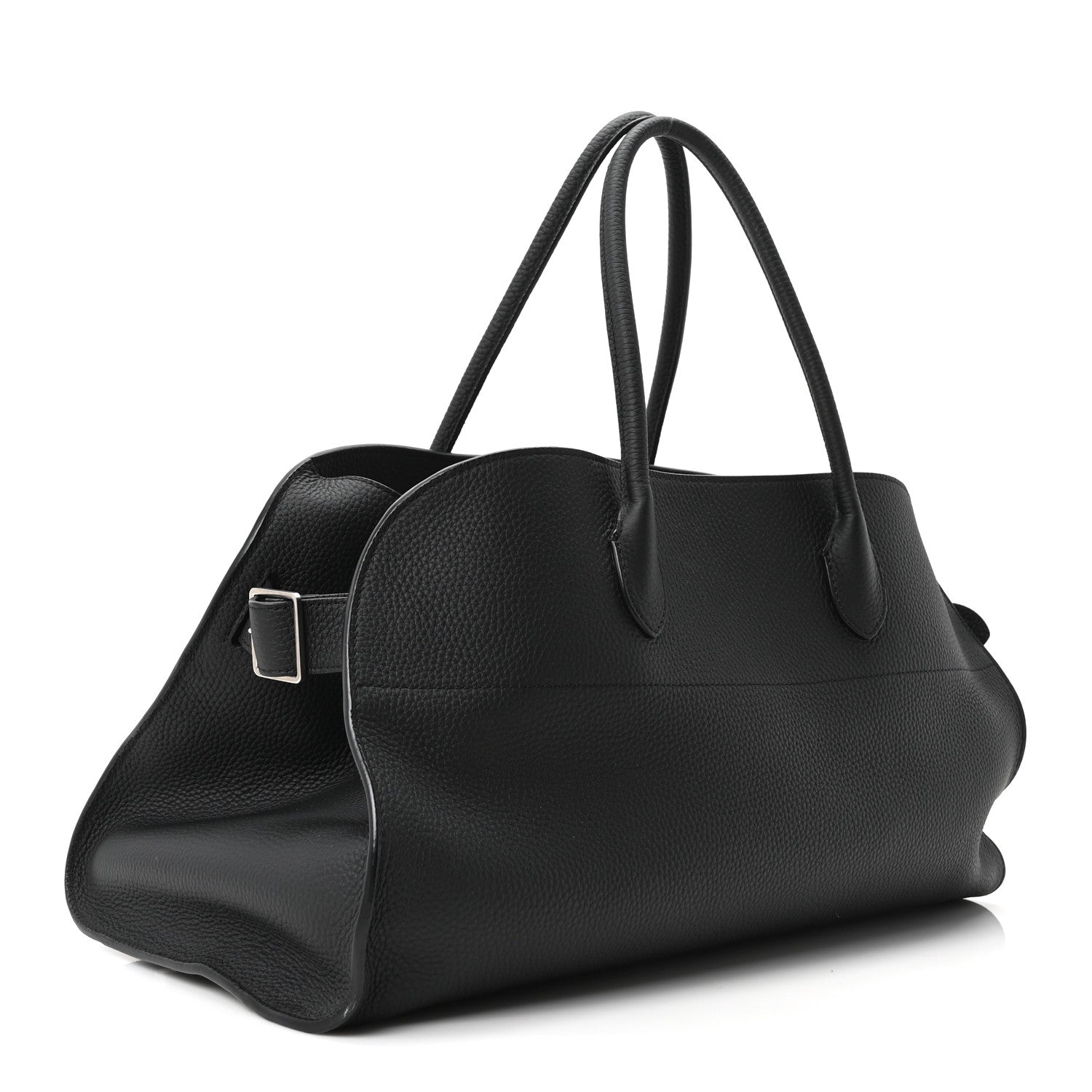The Row Matte Grained Calfskin EW Margaux Black 2 of 8