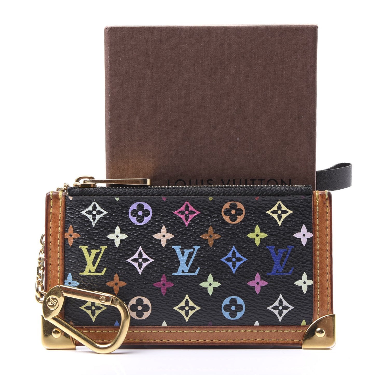 Monogram Multicolor Key Pouch Black