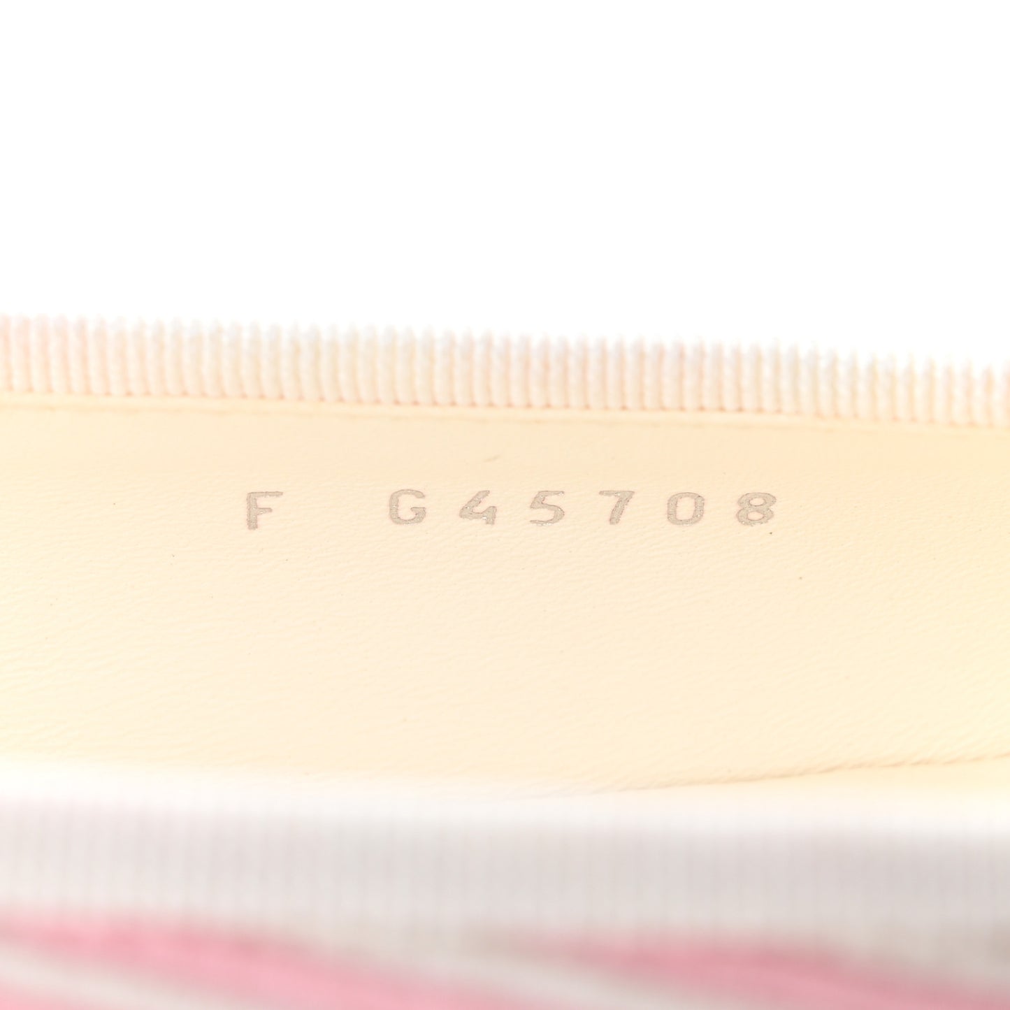 Fabric Grosgrain Cap Toe CC Flats 37.5 White Light Pink Black