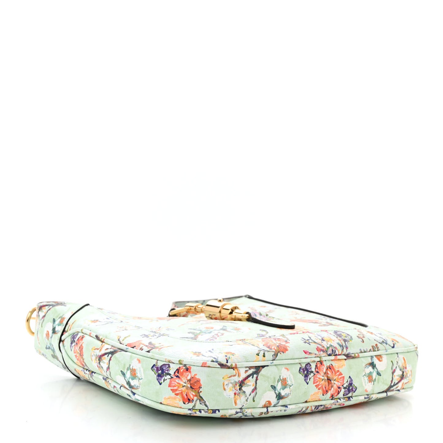 New Shangai Calfskin Soave Amore Printed Small Jackie 1961 Hobo Mint Green