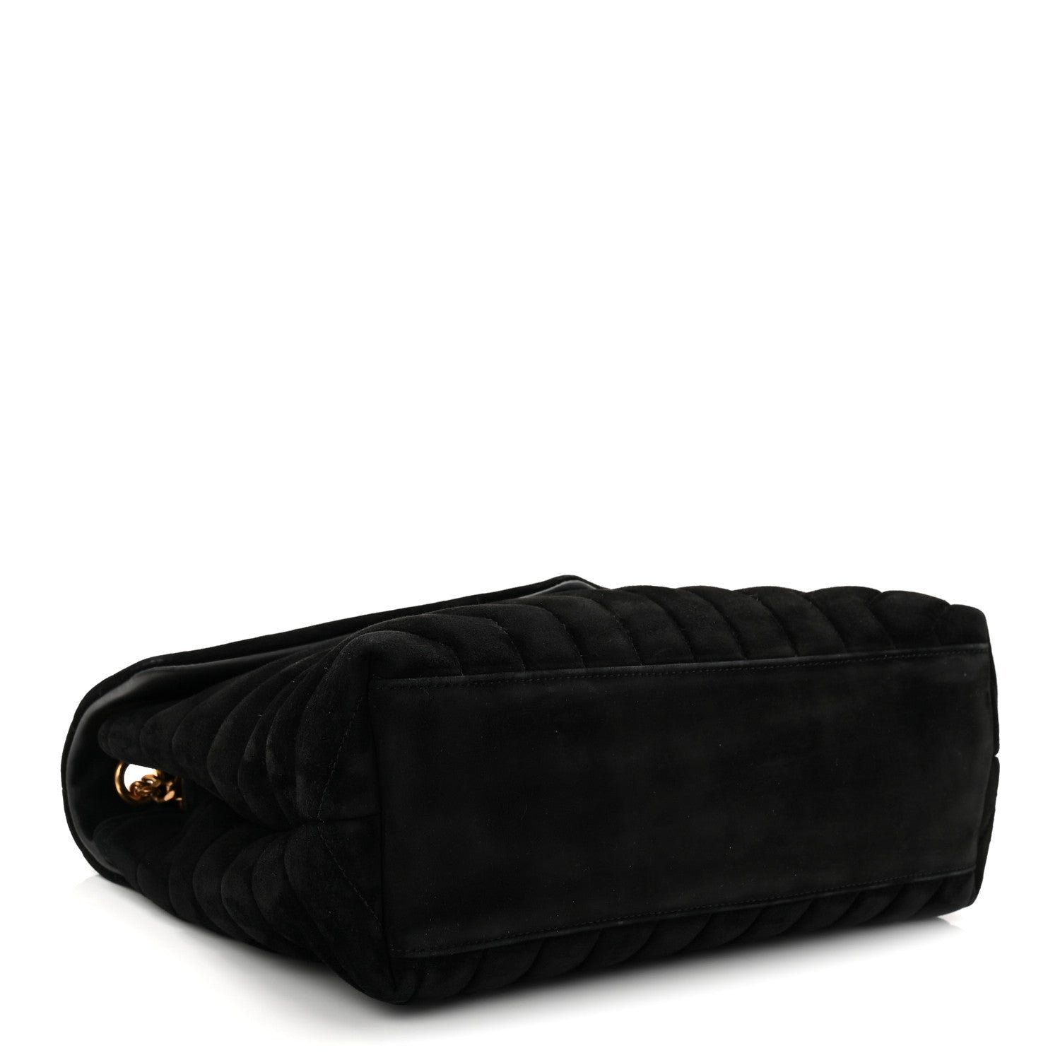 Saint Laurent Suede Y Quilted Monogram Medium Loulou Chain Satchel Black 7 of 19