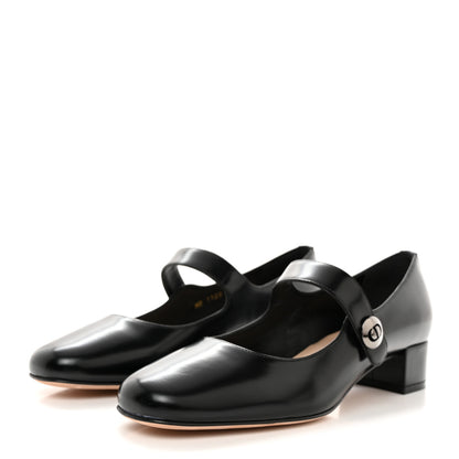 Christian Dior Brushed Calfskin Uniform 30mm Pumps 37 Black 3 of 10