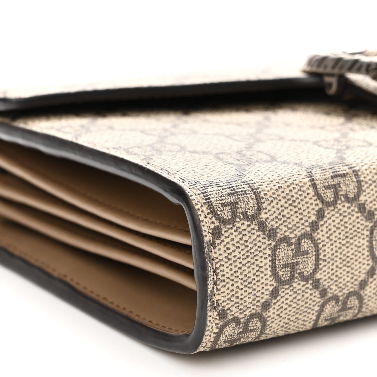 Gucci GG Supreme Monogram Mini Dionysus Chain Wallet Beige Taupe 8 of 9
