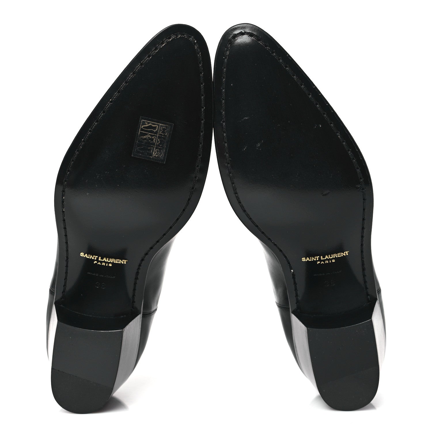 Saint Laurent Incrociato Muriel Vassili 60 Ankle Zip Boots 38 Black 5 of 8