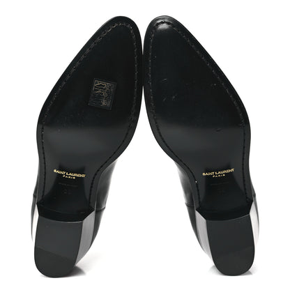 Saint Laurent Incrociato Muriel Vassili 60 Ankle Zip Boots 38 Black 5 of 8