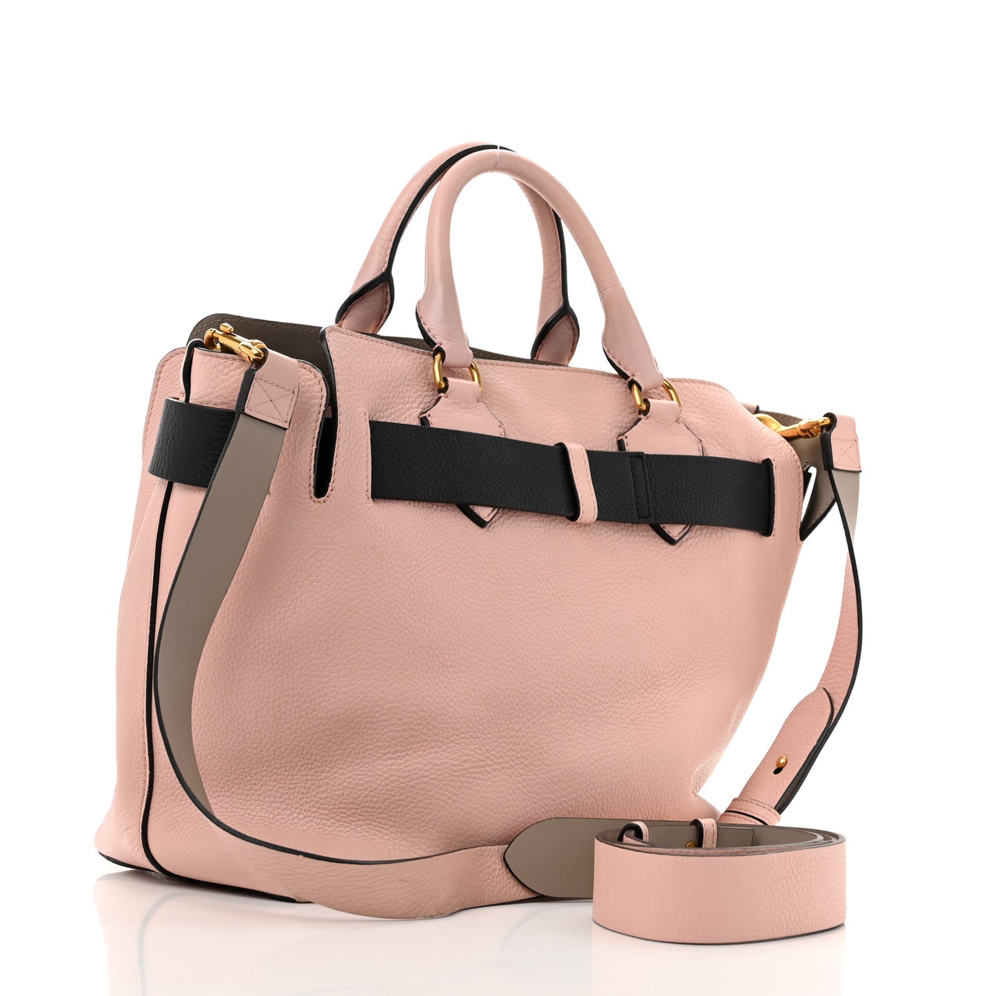 Marais Calfskin Medium Belt Bag Pale Ash Rose