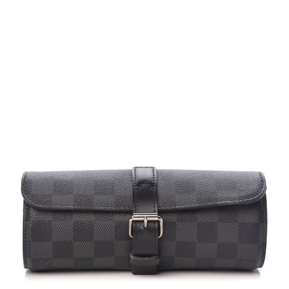Louis Vuitton Damier Graphite 3 Watch Travel Case 1 of 10