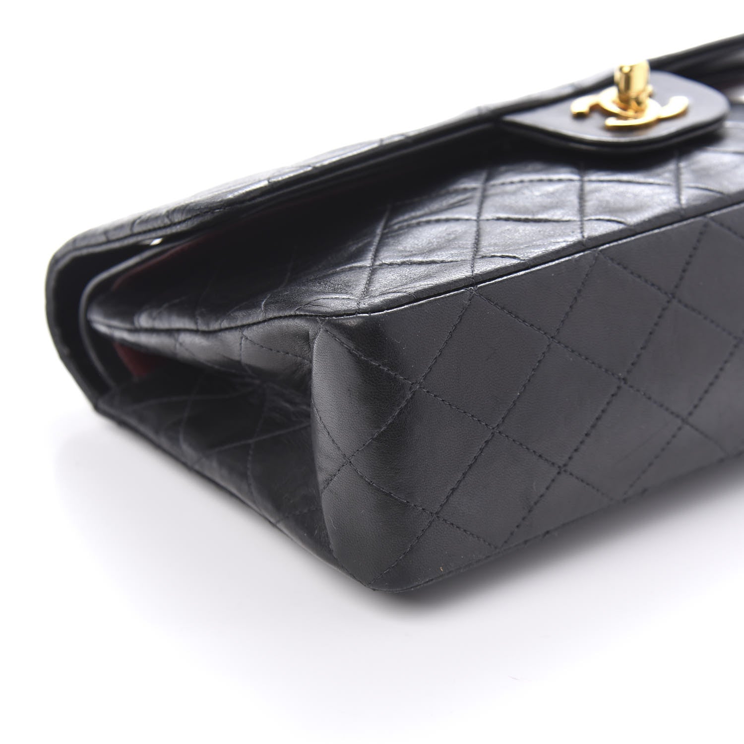 Chanel Lambskin Quilted Medium Double Flap Black 6 of 13